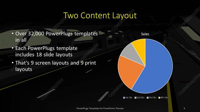 Two Content presentation slide layout