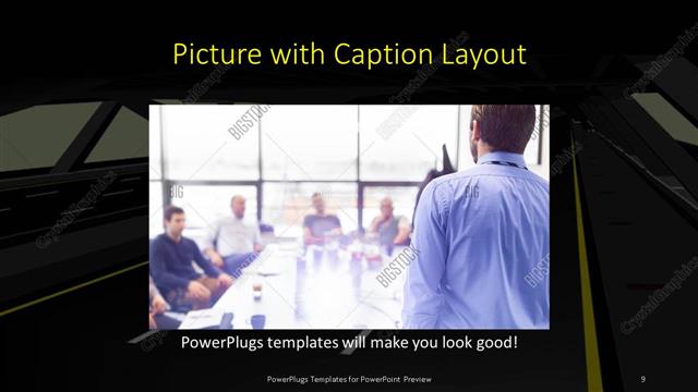 Picture with Caption presentation slide layout