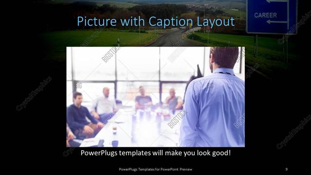 Picture with Caption presentation slide layout