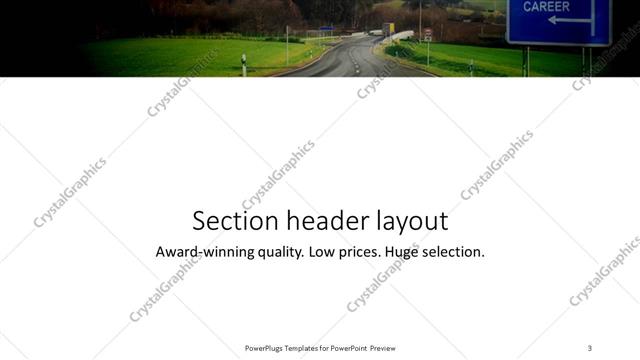 Section Header presentation slide layout