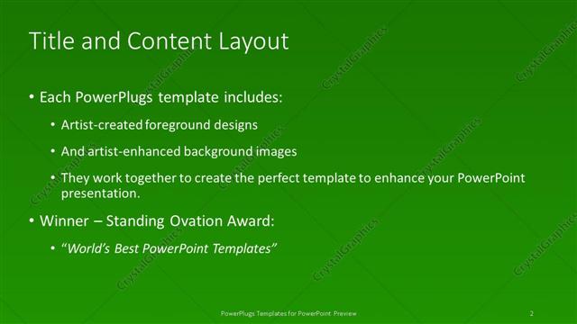 Title and Content presentation slide layout