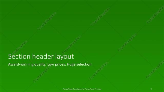 Section Header presentation slide layout
