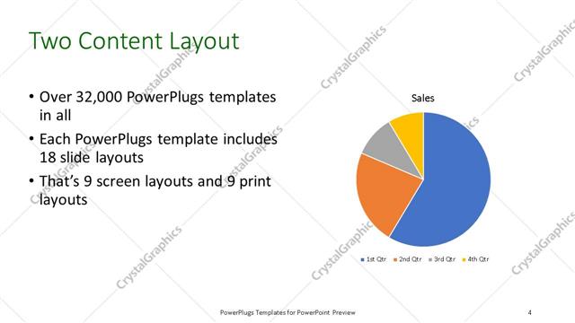 Two Content presentation slide layout