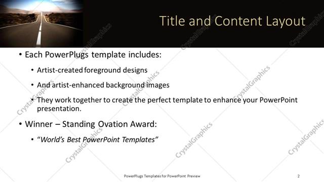Title and Content presentation slide layout