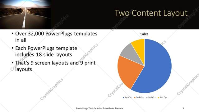 Two Content presentation slide layout