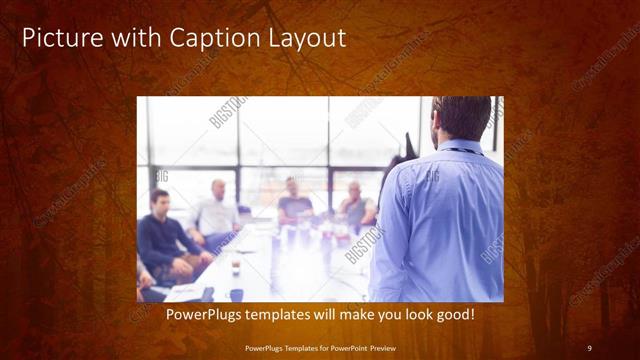 Picture with Caption presentation slide layout