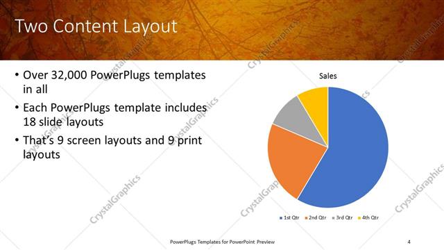 Two Content presentation slide layout