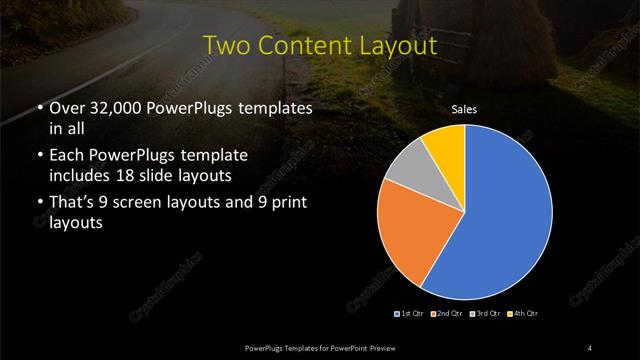 Two Content presentation slide layout