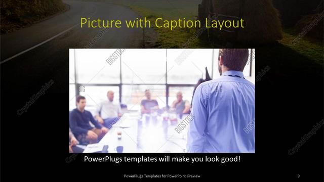 Picture with Caption presentation slide layout