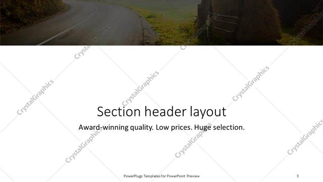 Section Header presentation slide layout