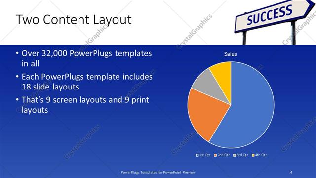 Two Content presentation slide layout