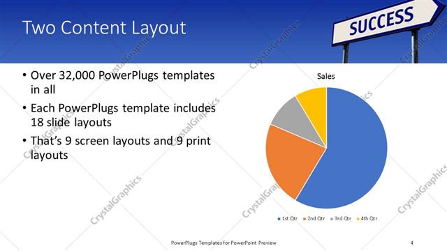 Two Content presentation slide layout