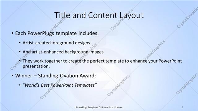 Title and Content presentation slide layout