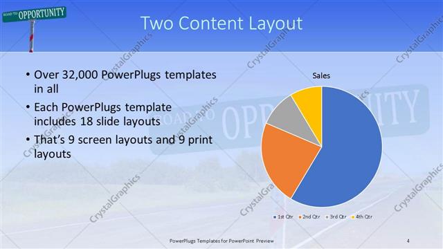 Two Content presentation slide layout
