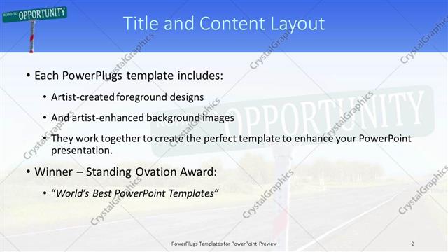 Title and Content presentation slide layout
