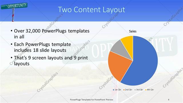 Two Content presentation slide layout