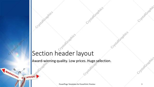 Section Header presentation slide layout