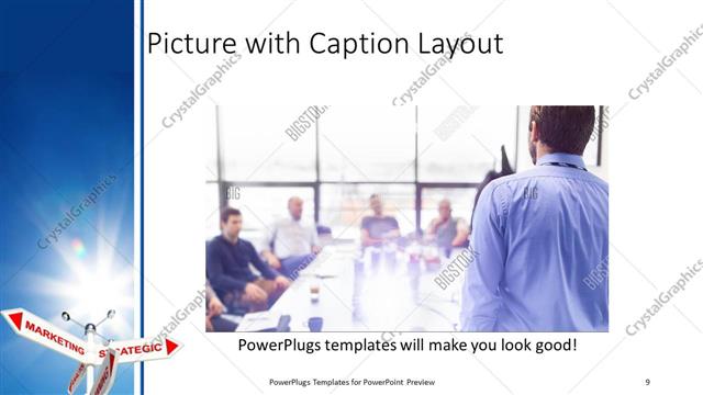 Picture with Caption presentation slide layout