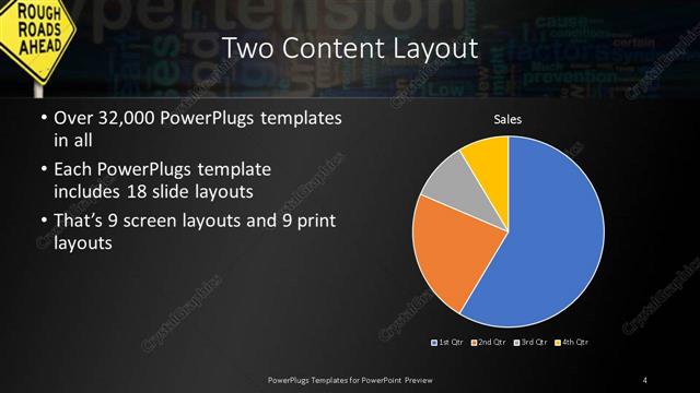 Two Content presentation slide layout