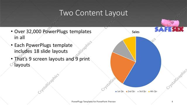 Two Content presentation slide layout