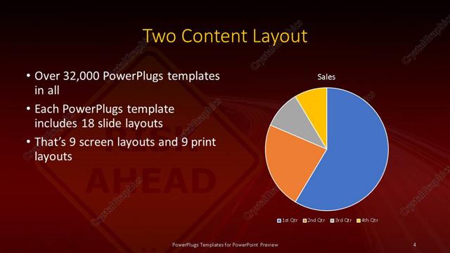 Two Content presentation slide layout