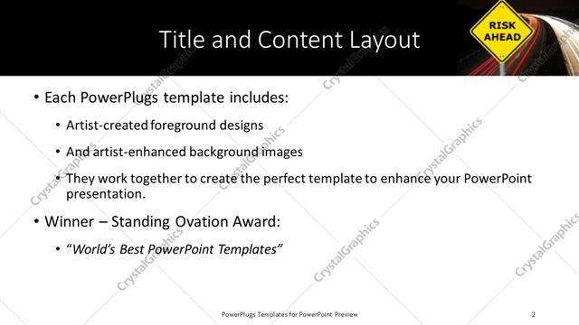 Title and Content presentation slide layout