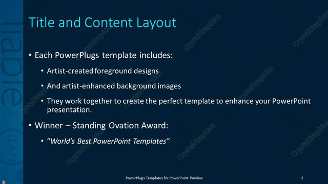 Title and Content presentation slide layout