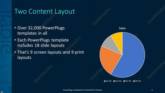 Two Content presentation slide layout