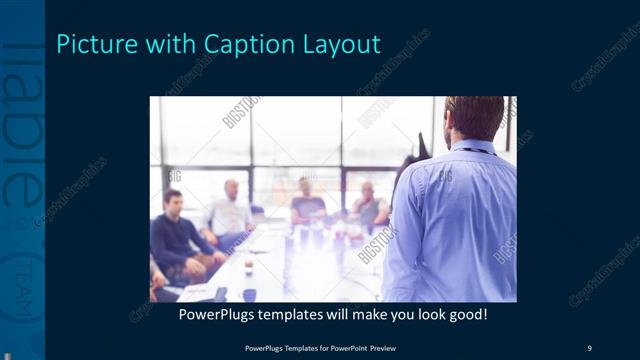 Picture with Caption presentation slide layout