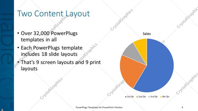Two Content presentation slide layout