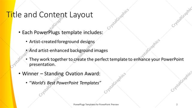 Title and Content presentation slide layout
