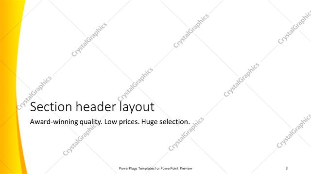 Section Header presentation slide layout