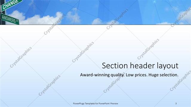 Section Header presentation slide layout