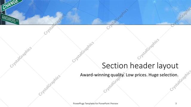 Section Header presentation slide layout