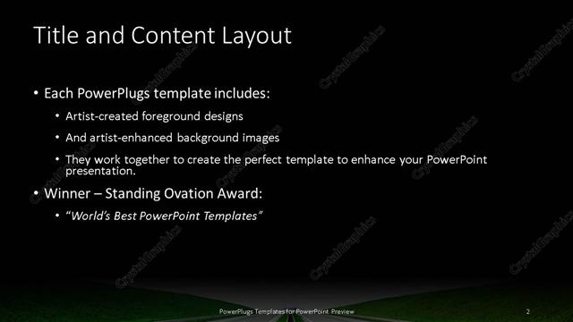Title and Content presentation slide layout