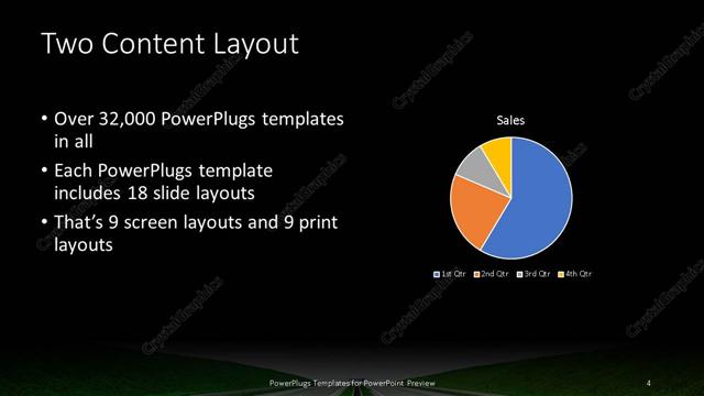 Two Content presentation slide layout