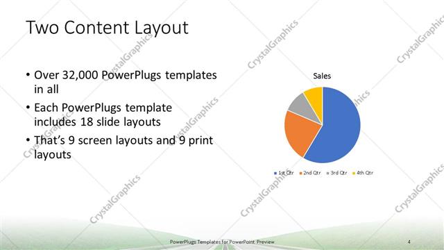 Two Content presentation slide layout