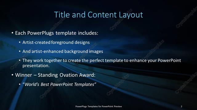 Title and Content presentation slide layout
