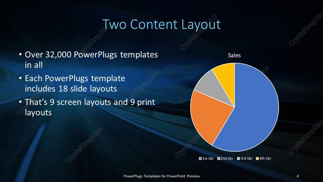 Two Content presentation slide layout