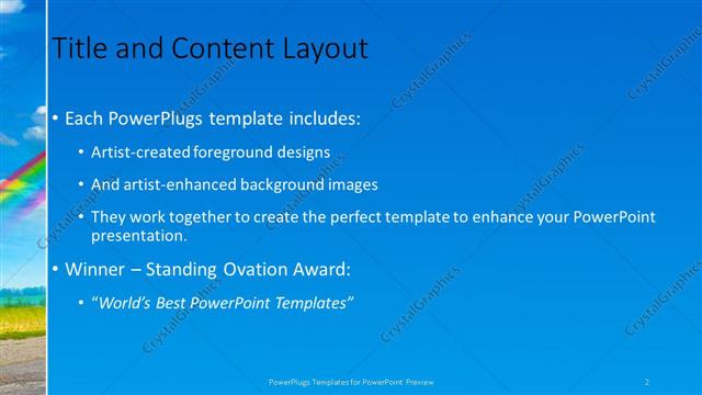 Title and Content presentation slide layout