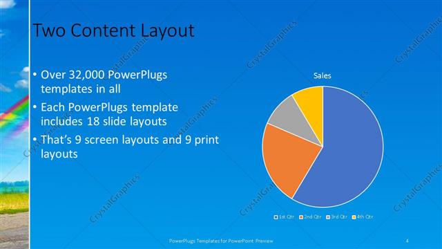 Two Content presentation slide layout