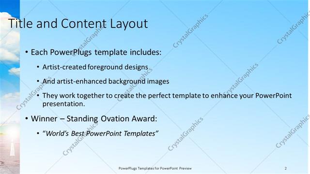 Title and Content presentation slide layout
