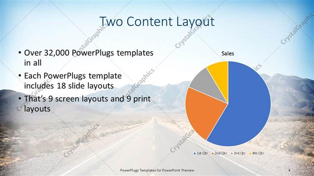 Two Content presentation slide layout
