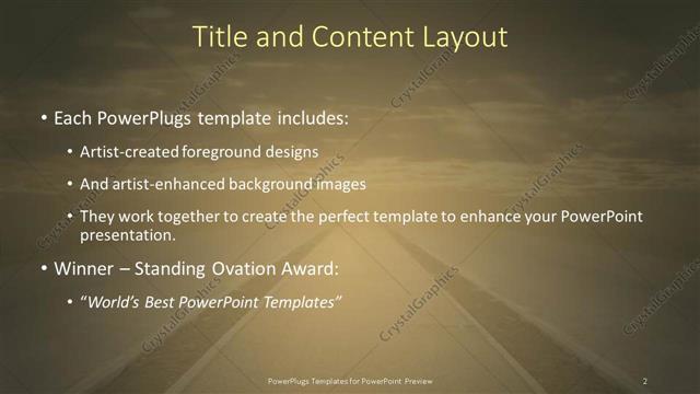 Title and Content presentation slide layout