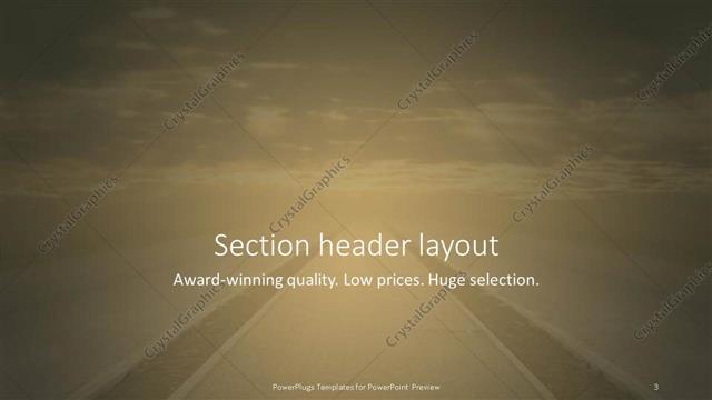 Section Header presentation slide layout