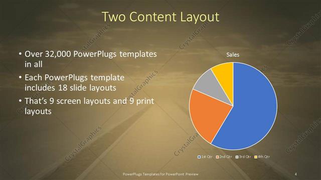 Two Content presentation slide layout