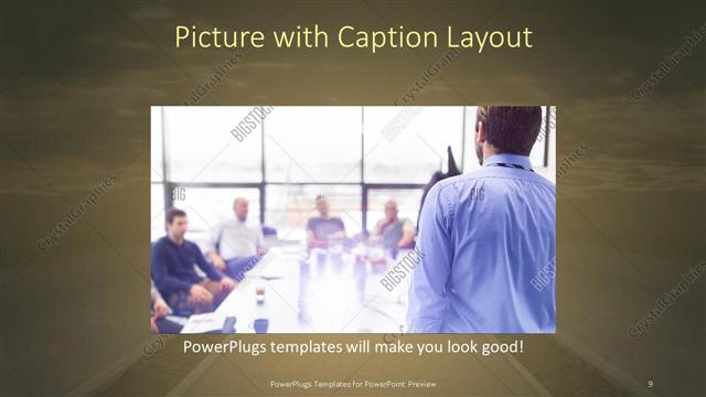 Picture with Caption presentation slide layout