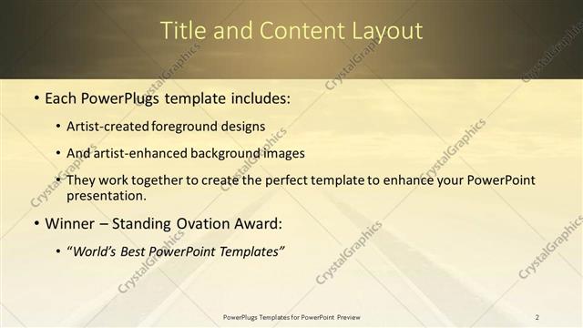Title and Content presentation slide layout