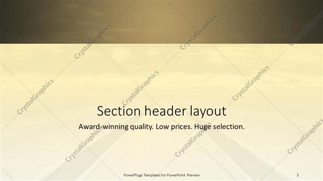 Section Header presentation slide layout