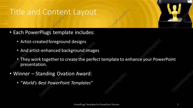 Title and Content presentation slide layout